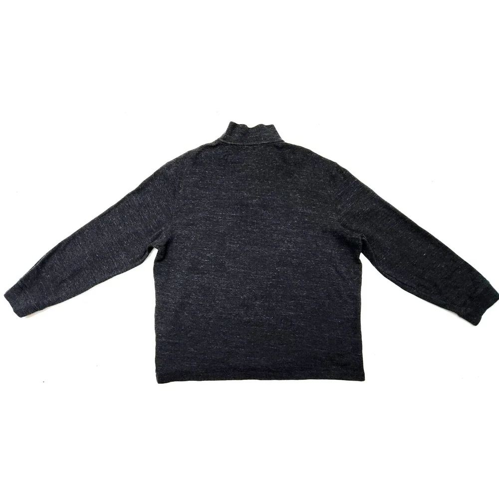Polo Ralph Lauren Estate Rib 1/4 Zip Pullover Sweater Men's XL Gray Charcoal